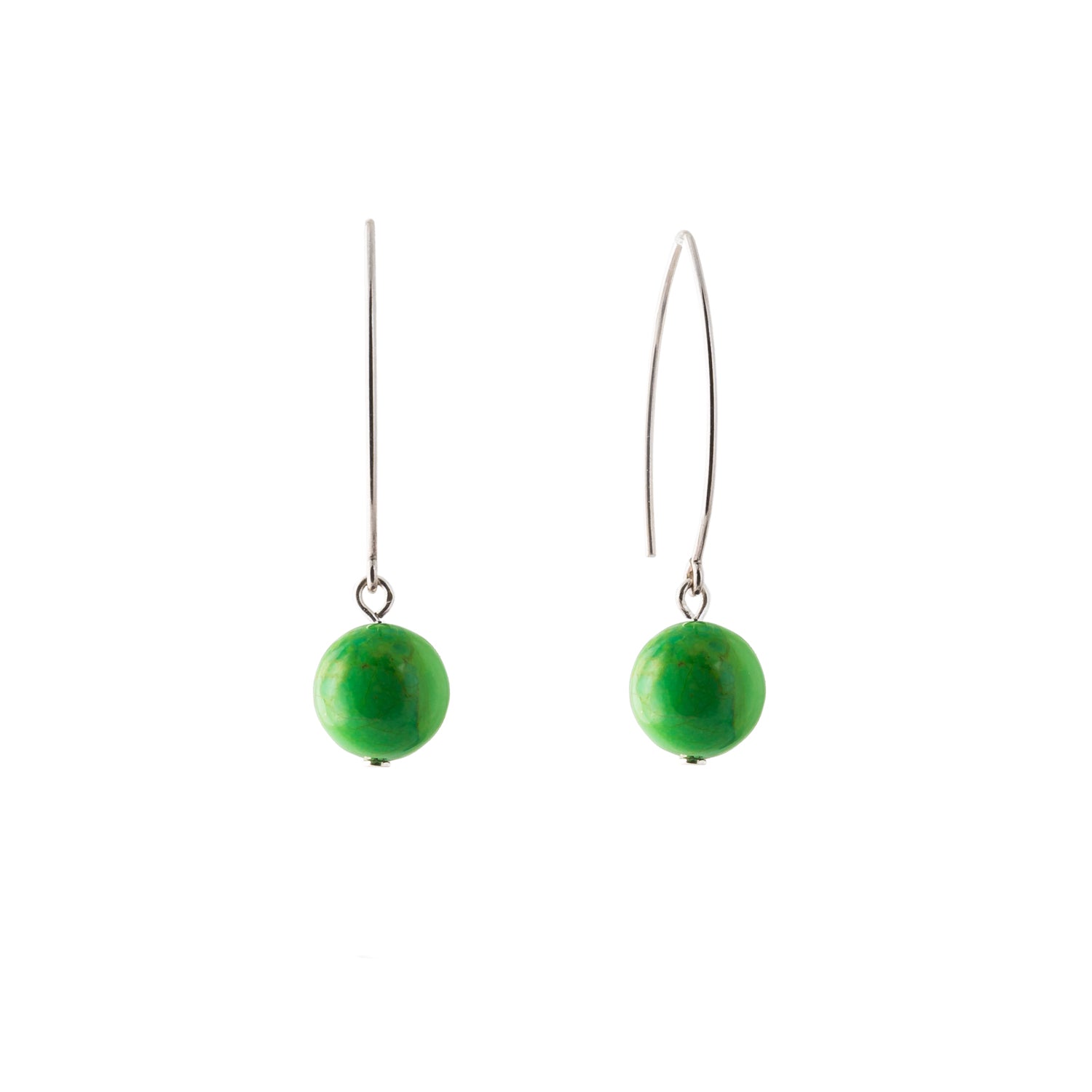 Jade & Silver Drop Earring - Product Code - M813 – Harvey's The Jewellers